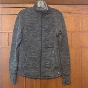 Gray light weight fleeced lined jacket.